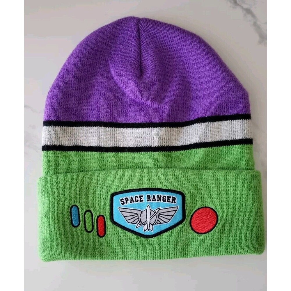 Disney Toy Story Space Ranger Buzz Lightyear Costume Knit Cuff Beanie Hat